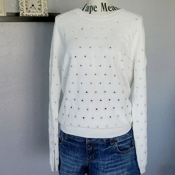 One Gray Day Los Angeles distressed sweater top - Picture 2 of 7